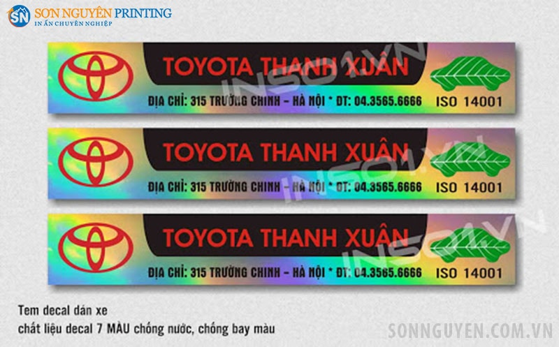 Decal 7 màu giúp nhận diện thương hiệu Decal 7 màu giúp nhận diện thương hiệu