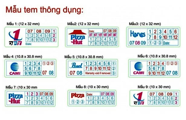 In tem bảo hành có sẵn ngày tháng In tem bảo hành có sẵn ngày tháng