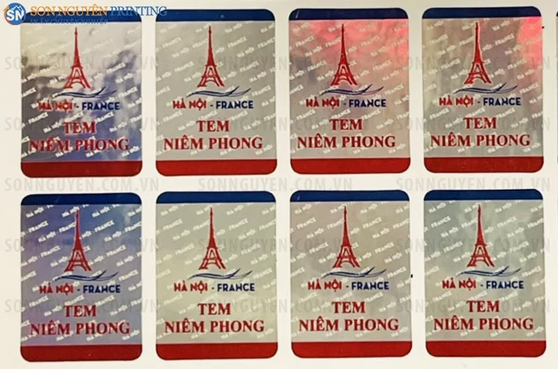 Mẫu tem niêm phong được in bằng công nghệ in Flexo Mẫu tem niêm phong được in bằng công nghệ in Flexo