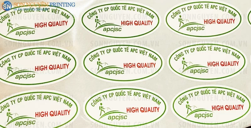 Mẫu tem giấy được in tại Xưởng in Sơn Nguyên SNP Mẫu tem giấy được in tại Xưởng in Sơn Nguyên SNP