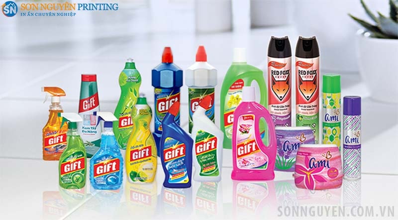 Sử dụng phổ biến làm tem nhãn cho bao bì các chất tẩy rửa Sử dụng phổ biến làm tem nhãn cho bao bì các chất tẩy rửa