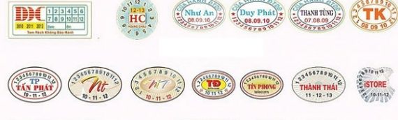 Kích thước, các loại giấy in tem bảo hành thông dụng