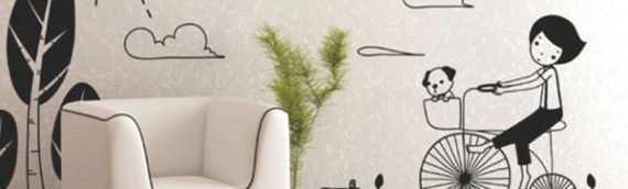 Decal dán tường hợp phong thủy người mệnh Thủy