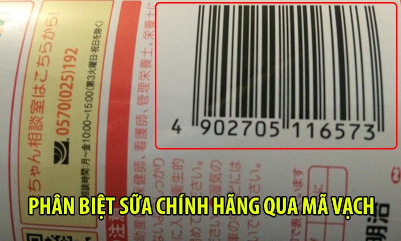 Phân biệt sữa chính hãng qua mã vạch