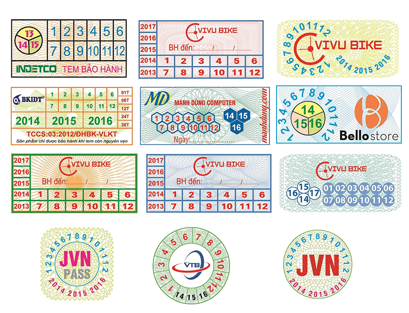 Tem decal bảo hành Tem decal bảo hành