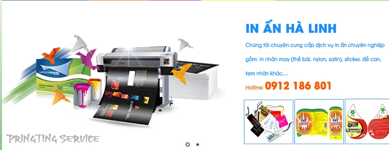 Các dịch vụ của in Hà Linh