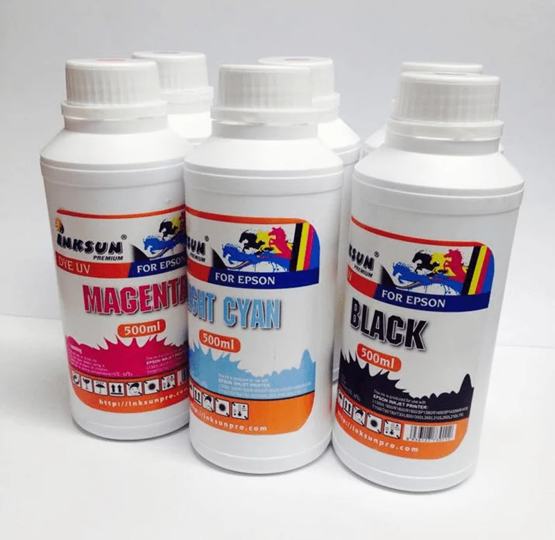 Mực in Dye UV dễ nhòe khi gặp nước và lâu khô Mực in Dye UV dễ nhòe khi gặp nước và lâu khô