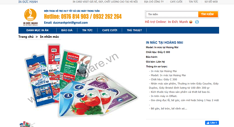 Wesite công ty in Đức Mạnh Wesite công ty in Đức Mạnh