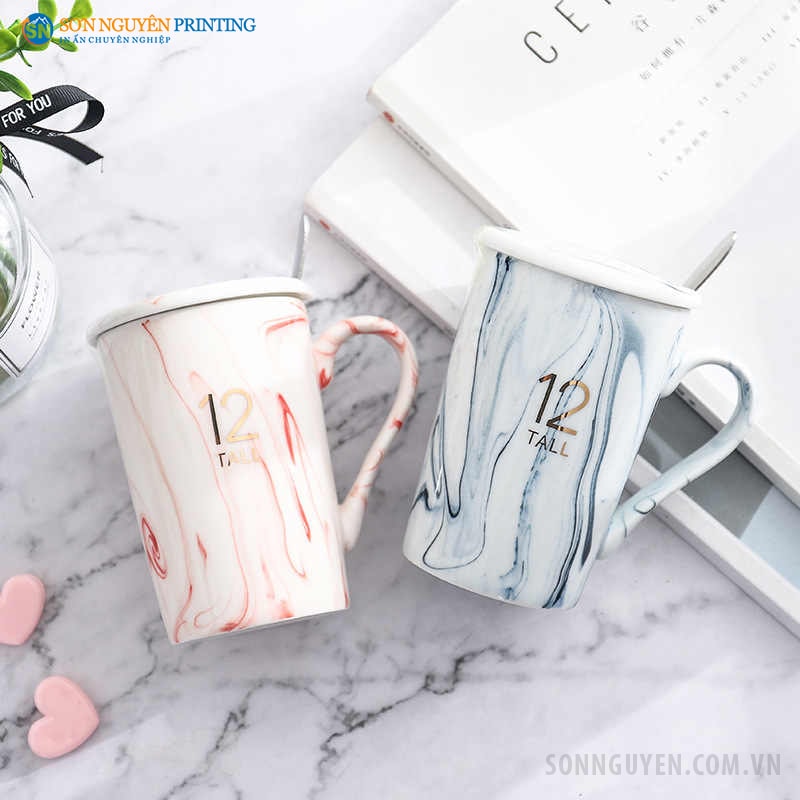In hoa văn trên cốc đá cẩm thạch In hoa văn trên cốc đá cẩm thạch