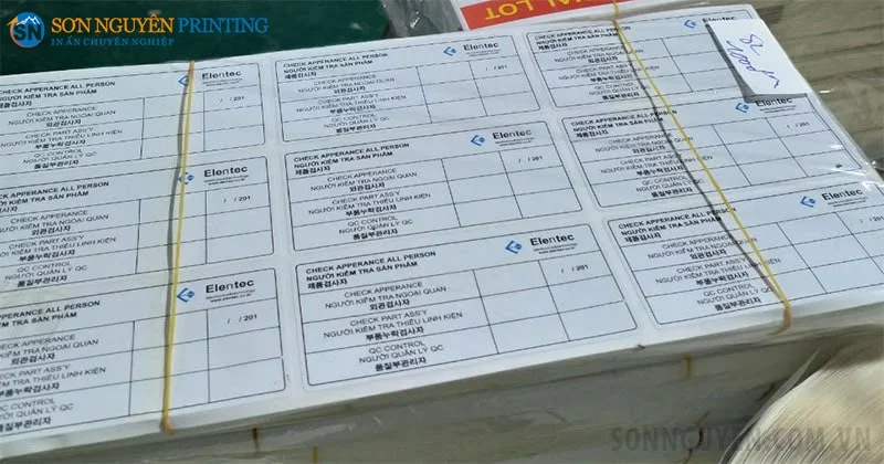 Tem QC dành cho 3 bộ phận kiểm tra khác nhau Tem QC dành cho 3 bộ phận kiểm tra khác nhau