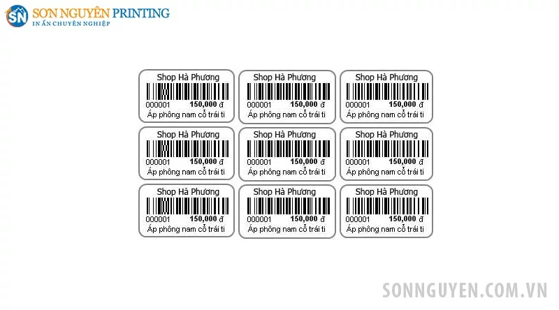 Mẫu tem giá sản phẩm được in bằng công nghệ Flexo Mẫu tem giá sản phẩm được in bằng công nghệ Flexo