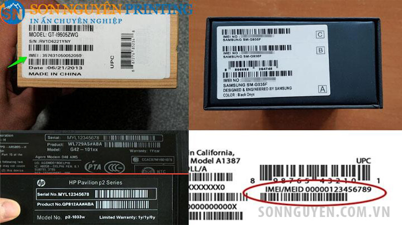 Tem IMEI trên điện thoại và máy tính Tem IMEI trên điện thoại và máy tính