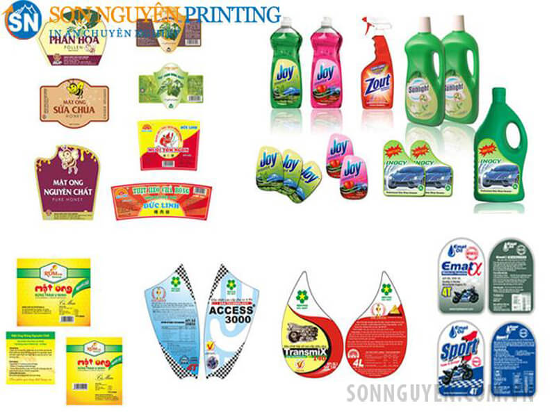Các loại tem sticker với nhiều hình dáng, kích thước, màu sắc khác nhau Các loại tem sticker với nhiều hình dáng, kích thước, màu sắc khác nhau
