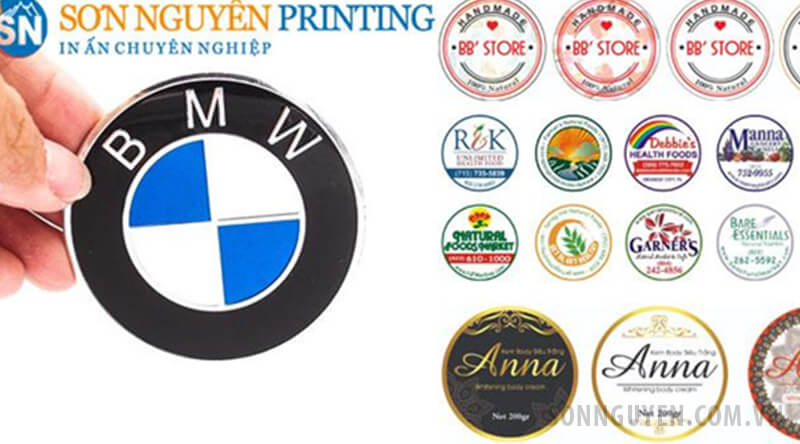 Tem tròn với nhiều kích thước khác nhau In decal tem tròn với nhiều kích thước khác nhau