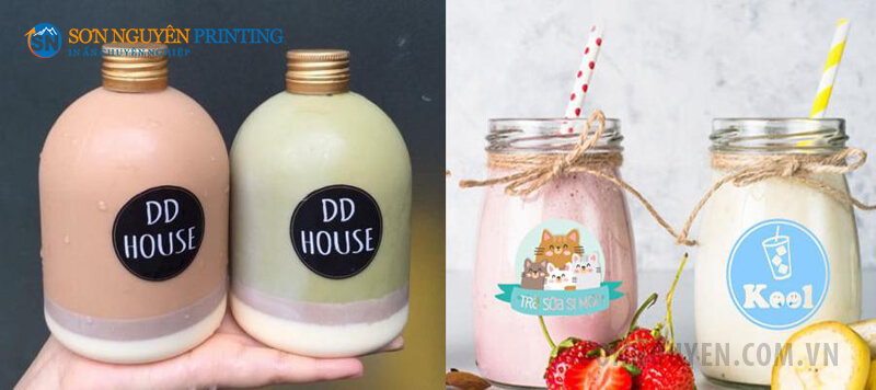 Tem logo dán chai lọ mỹ phẩm và đồ uống Tem logo dán chai lọ mỹ phẩm và đồ uống