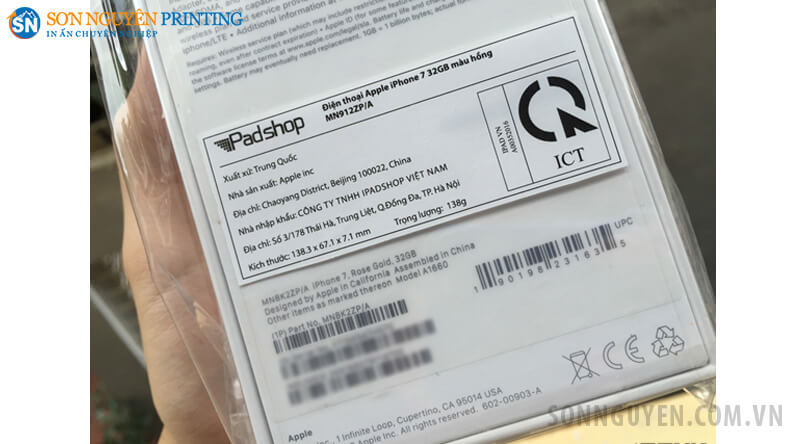 Tem nhãn phụ điện thoại iPhone 7 nhập khẩu Tem nhãn phụ điện thoại iPhone 7 nhập khẩu