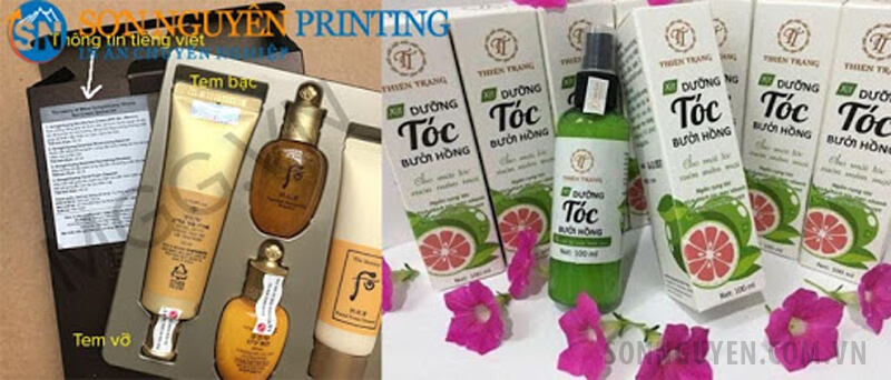In tem nhãn mỹ phẩm 3 Tem niêm phong trên lọ mỹ phẩm