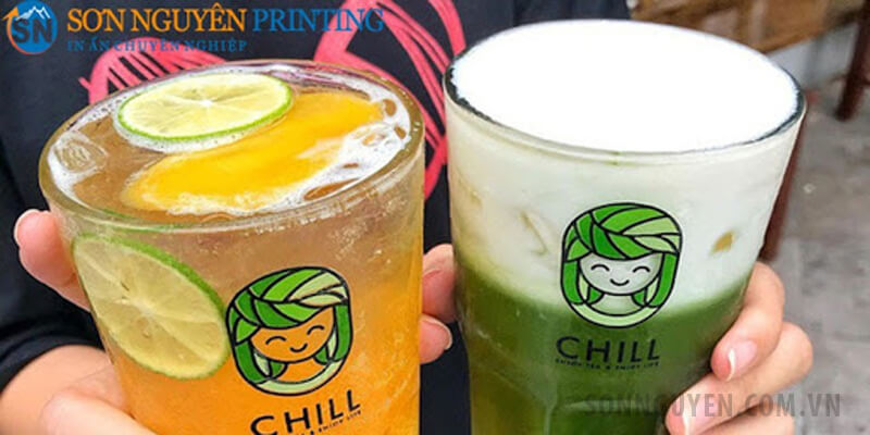 Tem dán ly trà sữa bằng chất liệu decal nhựa trong Tem dán ly trà sữa bằng chất liệu decal nhựa trong
