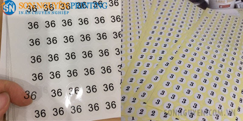 In tem size, tem số dán giày dép 3 Các loại decal tem nhãn in số giày dép