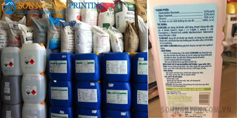 In tem nhãn hóa chất 4 Xưởng in tem nhãn hoá chất giá rẻ