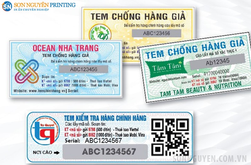 Các loại tem nhãn điện tử giấy thường gặp Các loại tem nhãn điện tử giấy thường gặp