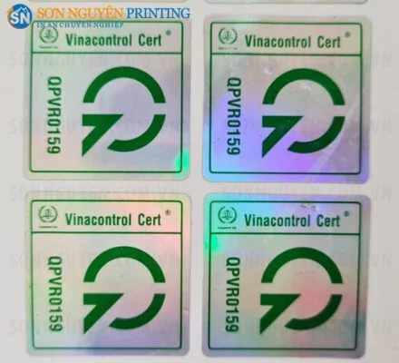 Mẫu tem hợp quy 7 màu được in tại Xưởng in Sơn Nguyên