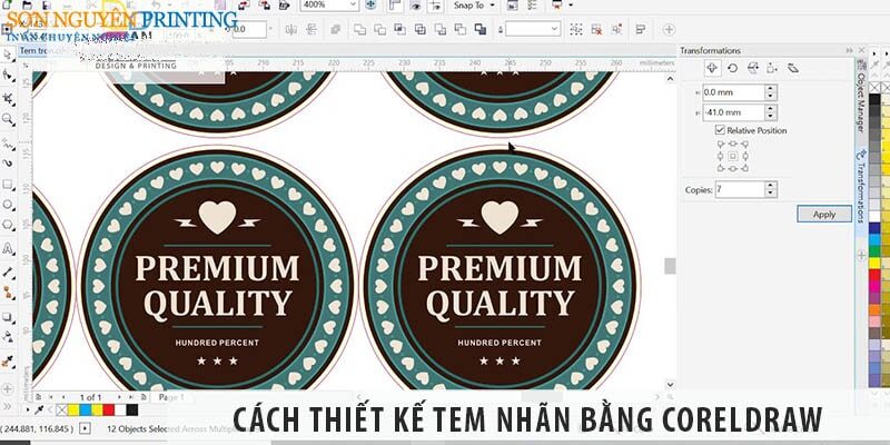 Cách thiết kế tem nhãn bằng CorelDraw cho người mới bắt đầu